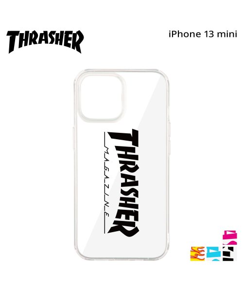 THRASHER(スラッシャー)/スラッシャー THRASHER iphone13 mini スマホケース メンズ レディース 携帯 アイフォン クリア 透明 LOGO HYBRID CLEAR/img01