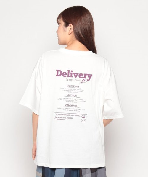 NICE CLAUP OUTLET(ナイスクラップ　アウトレット)/【人気シリーズ】ピザ屋オバケプリントTシャツ/img29