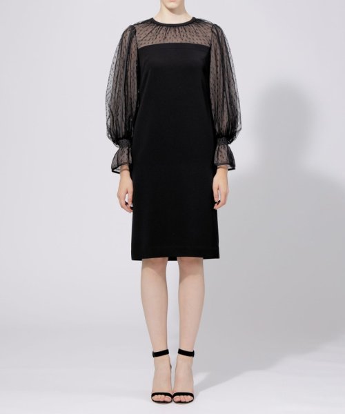 ドットチュールコンビドレス 