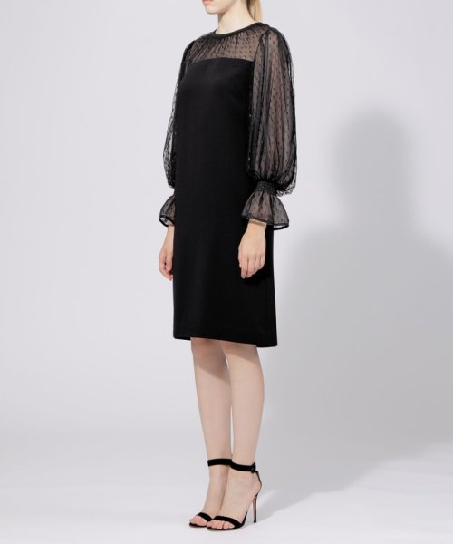 ドットチュールコンビドレス 