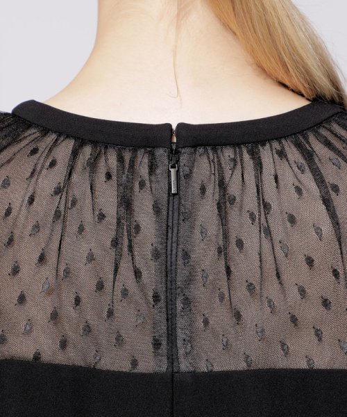 ドットチュールコンビドレス 