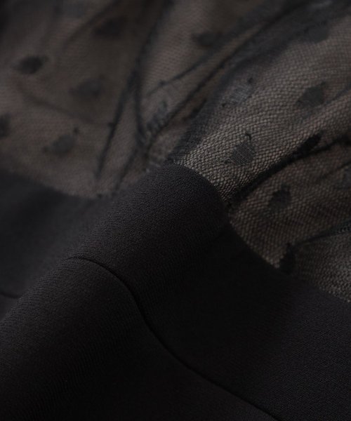 ドットチュールコンビドレス 