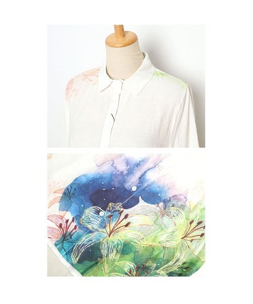 Sawa a la mode(サワアラモード)/鮮やかな花咲くフラワープリントシャツ/img22