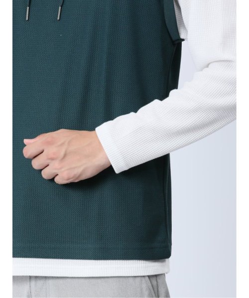 TAKA-Q(タカキュー)/さまになる フェイクレイヤード 長袖プルパーカー 長袖 メンズ Tシャツ カットソー カジュアル インナー ビジネス ギフト プレゼント/img18