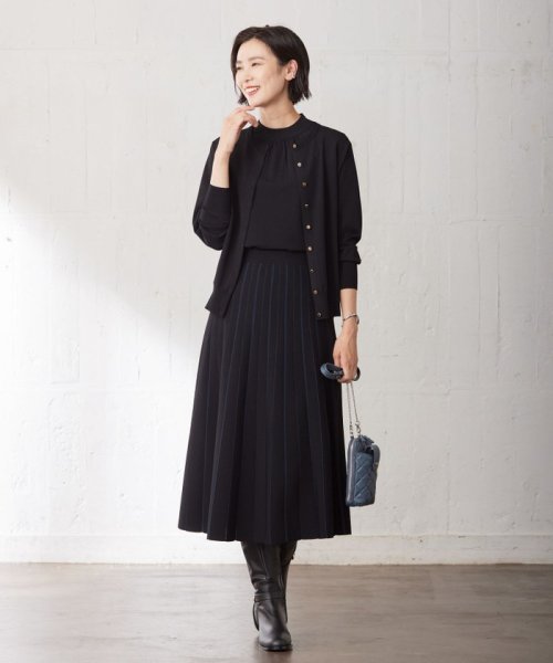 J.PRESS LADIES（LARGE SIZE）(J．プレス　レディス（大きいサイズ）)/【洗える】レーヨンエリートストレッチ クルーネック カーディガン/img08