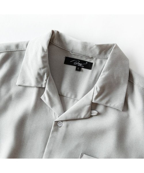  GENELESS(GENELESS)/シャツ メンズ オープンカラー 半袖 開襟シャツ 夏 半袖シャツ 涼しい カジュアルシャツ ポリトロ/img08