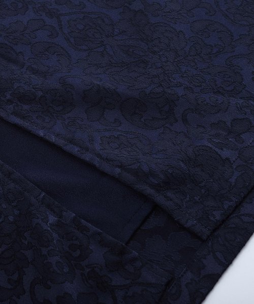 DRESS+(ドレス プラス)/レース七分袖×ダマスク柄ワンピースドレス結婚式ワンピース・お呼ばれパーティードレス/img36