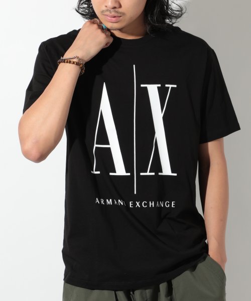 ARMANI EXCHANGE(アルマーニエクスチェンジ)/【ARMANI EXCHANGE / アルマーニ エクスチェンジ】トップス Tシャツ 半袖 プリント ロゴ クルーネック カットソー 8NZTPA/ZJH4Z/img01