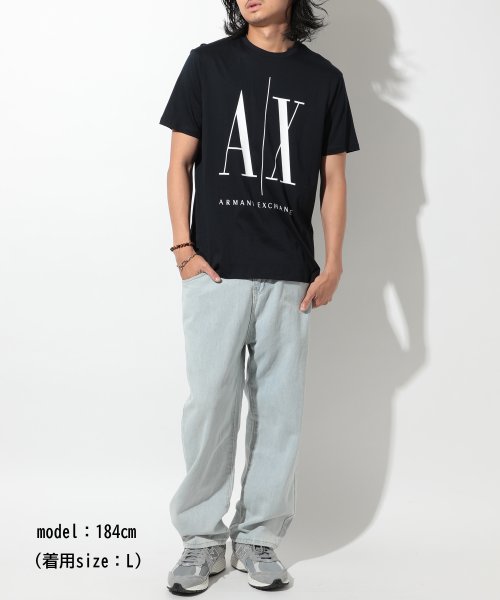 ARMANI EXCHANGE(アルマーニエクスチェンジ)/【ARMANI EXCHANGE / アルマーニ エクスチェンジ】トップス Tシャツ 半袖 プリント ロゴ クルーネック カットソー 8NZTPA/ZJH4Z/img13