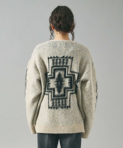 【PENDLETON /ペンドルトン】シャギーニットVカーディガン/ユニセックス モデル：H177 B90 W72 H92 PENDLETON ハーディング ペンドルトン