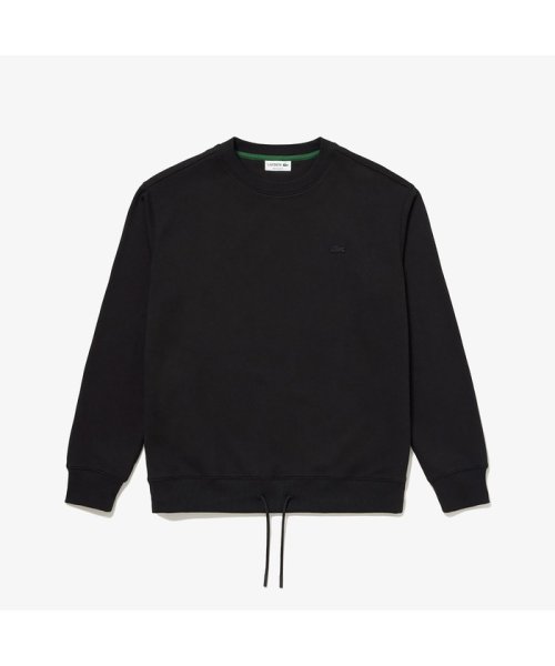 裾ドローストリング入りクルーネックスウェット 