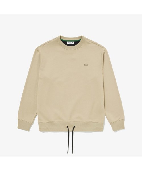 裾ドローストリング入りクルーネックスウェット 