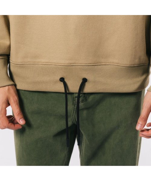 裾ドローストリング入りクルーネックスウェット 