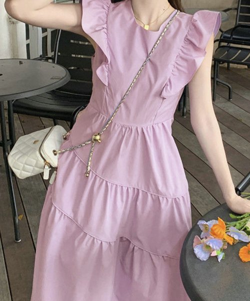 サマーワンピース 韓国ファッション 10代 20代 30代 可愛い 脚長効果 デート ギャザー ティアード フリル袖 カジュアル きれいめ Aライン 人気・おすすめ｜安定人気・収納便利におすすめ 期間限定割引 配送追跡可 国内発送・メーカー保証対応