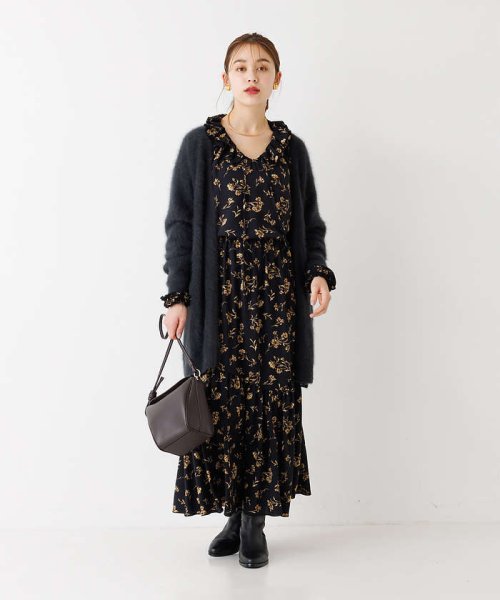 ラクーン50ニットガウンカーディガン 