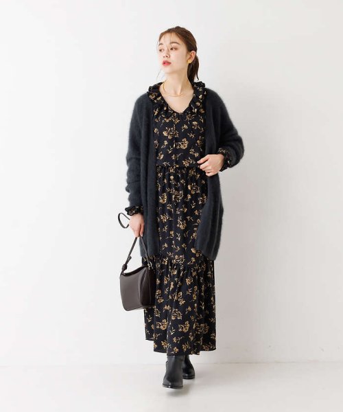 ラクーン50ニットガウンカーディガン 