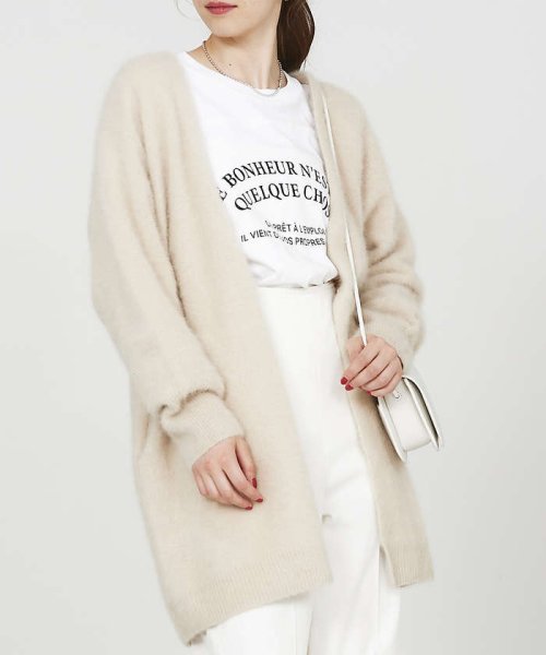 ラクーン50ニットガウンカーディガン 