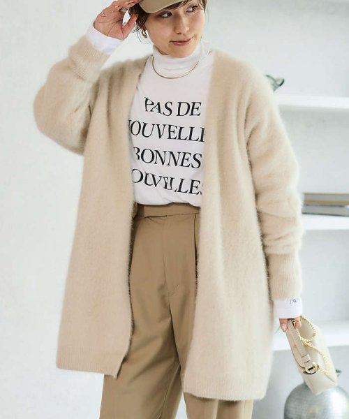 ラクーン50ニットガウンカーディガン 