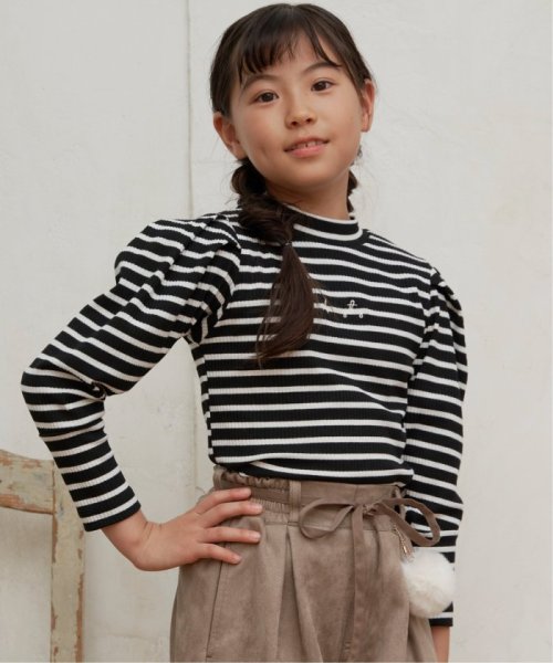 ikka kids(イッカ　キッズ)/袖ボリュームテレコボーダーT（120〜160cm）/img01