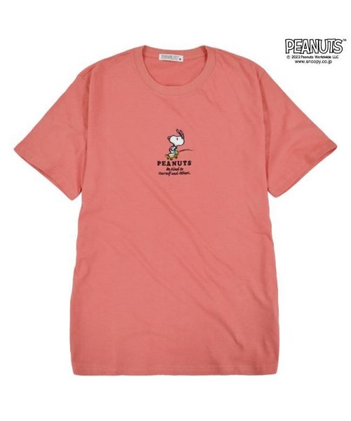  PEANUTS( ピーナッツ)/スヌーピー  Tシャツ 半袖 ワンポイント 刺繍 SNOOPY PEANUTS/img02