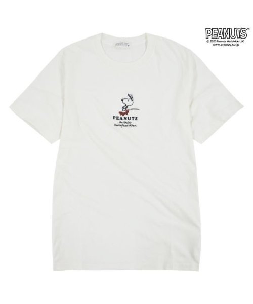  PEANUTS( ピーナッツ)/スヌーピー  Tシャツ 半袖 ワンポイント 刺繍 SNOOPY PEANUTS/img04
