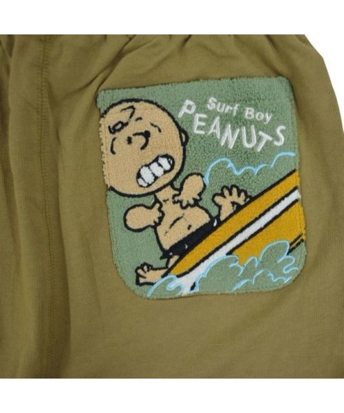  PEANUTS( ピーナッツ)/スヌーピー スウェット ハーフパンツ  チャーリーブラウン 裏毛 サーフ ピーナッツ 海 サーフ S M L/img04