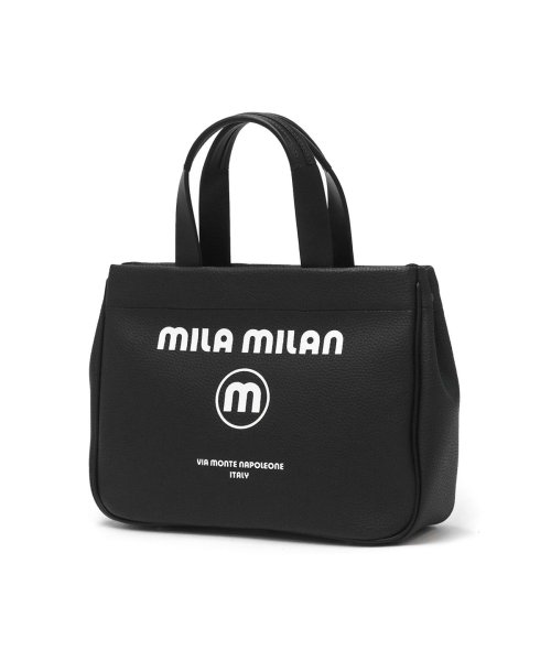 mila milan(ミラ・ミラン)/ミラ・ミラン トートバッグ mila milan コルソ ミニトートバッグ ファスナー付き 横 B5 軽量 底鋲 自立型 防水 PVC ロゴ 旅行 250501/img10