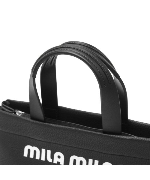 mila milan(ミラ・ミラン)/ミラ・ミラン トートバッグ mila milan コルソ ミニトートバッグ ファスナー付き 横 B5 軽量 底鋲 自立型 防水 PVC ロゴ 旅行 250501/img20