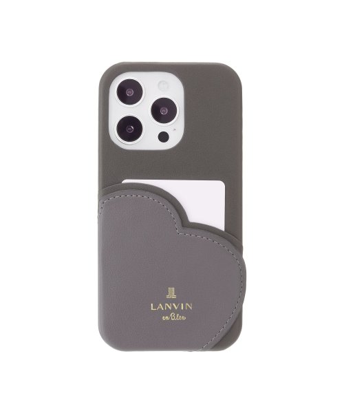 LANVIN en Bleu(Smartphone case)(ランバンオンブルー（スマホケース）)/Slim Wrap Heart Pocket for iPhone 14 Pro [ Black ]/img03