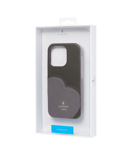 LANVIN en Bleu(Smartphone case)(ランバンオンブルー（スマホケース）)/Slim Wrap Heart Pocket for iPhone 14 Pro [ Black ]/img05