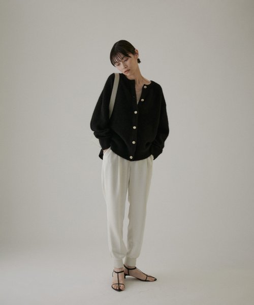 【WEB限定】2WAYメタルボタンモヘヤシャギーカーディガン 