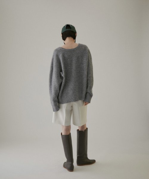 【WEB限定】2WAYメタルボタンモヘヤシャギーカーディガン 