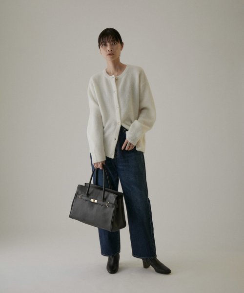 【WEB限定】2WAYメタルボタンモヘヤシャギーカーディガン 