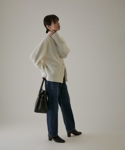 【WEB限定】2WAYメタルボタンモヘヤシャギーカーディガン 