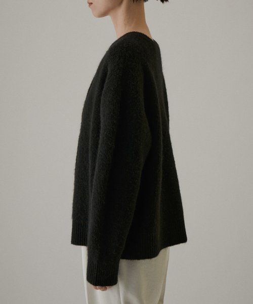 【WEB限定】2WAYメタルボタンモヘヤシャギーカーディガン 