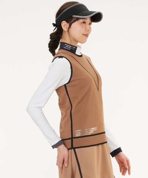 LANVIN SPORT(ランバン スポール)/【WEB限定】インターシャクルーネックベスト【アウトレット】/img01