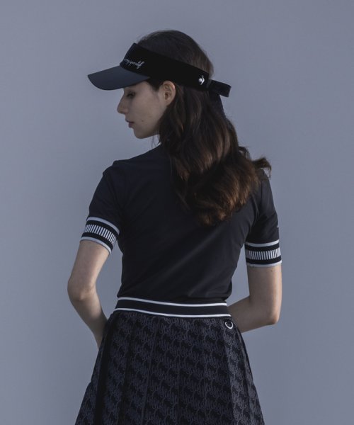 le coq sportif GOLF (ルコックスポルティフ（ゴルフ）)/袖ラメ五分袖シャツ 【RIJOUME/リジューム】/img01