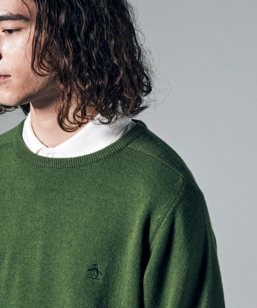 Penguin by Munsingwear(ペンギン　バイ　マンシングウェア)/LAMS WOOL SADDLE SHOULDER CREW SWEATER / ラムズウールサドルショルダークルーセーター【アウトレット】/img03