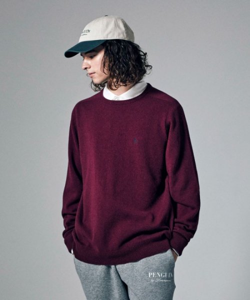 Penguin by Munsingwear(ペンギン　バイ　マンシングウェア)/LAMS WOOL SADDLE SHOULDER CREW SWEATER / ラムズウールサドルショルダークルーセーター【アウトレット】/img08