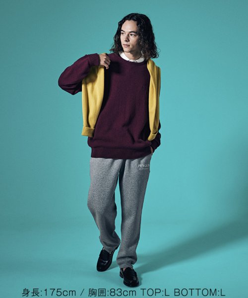 Penguin by Munsingwear(ペンギン　バイ　マンシングウェア)/LAMS WOOL SADDLE SHOULDER CREW SWEATER / ラムズウールサドルショルダークルーセーター【アウトレット】/img10