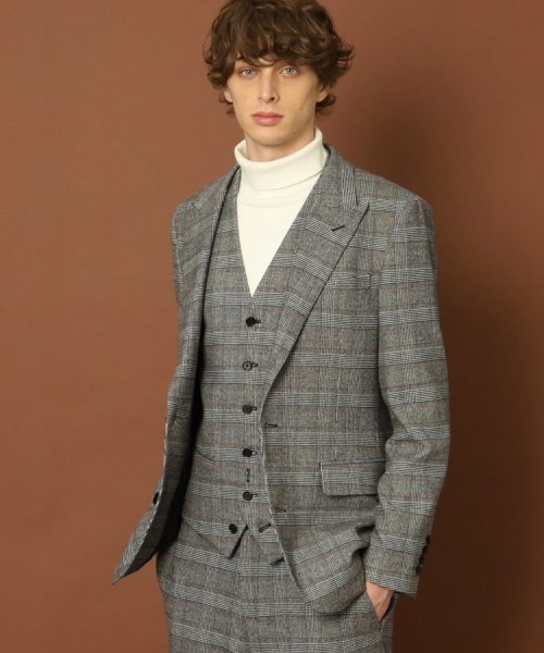 【セットアップ可】ウォームストレッチ グレンチェック SET UP ジャケット 品番：086