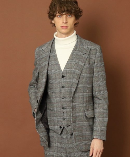 【セットアップ可】ウォームストレッチ グレンチェック SET UP ジャケット 品番：086