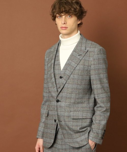 【セットアップ可】ウォームストレッチ グレンチェック SET UP ジャケット 品番：086