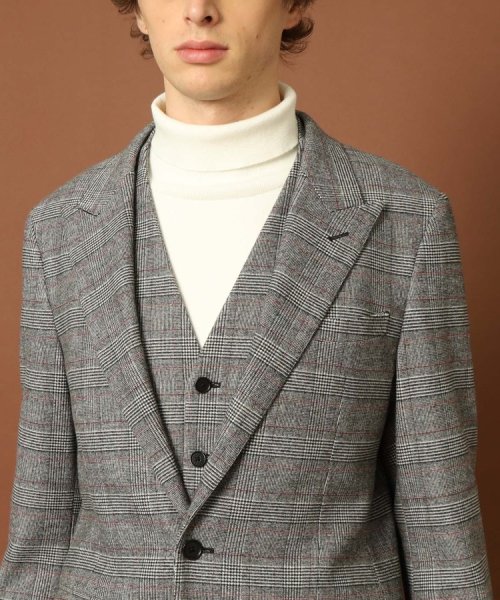 【セットアップ可】ウォームストレッチ グレンチェック SET UP ジャケット 品番：086