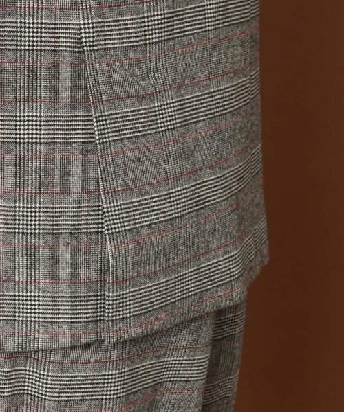 【セットアップ可】ウォームストレッチ グレンチェック SET UP ジャケット 品番：086