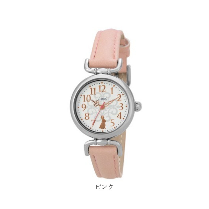 【BACKYARD FAMILY】 J-AXIS ジェイアクシス アンティークアニマル時計 レディース ピンク 腕時計 バックヤードファミリー 腕時計 時計