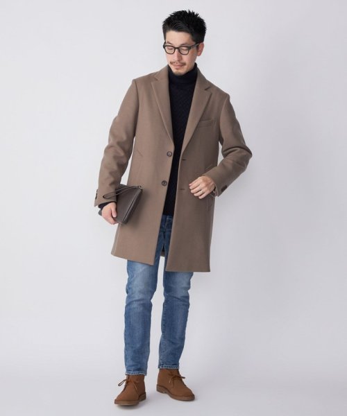 SHIPS: スーパー160S メリノウール メルトン チェスターコート I1543096745(11712円)