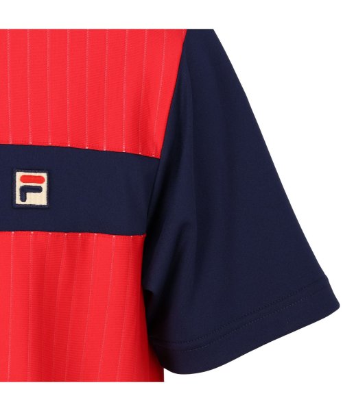 FILA（ZETT Mens）(フィラ（ゼット　メンズ）)/【テニス】ストライプライン切替 クルーネック Tシャツ メンズ/img03