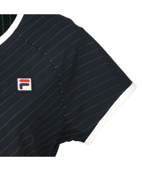 FILA（ZETT Ladies）(フィラ（ゼット　レディース）)/【テニス】ストライプジャガード バイアス ラウンドネック Tシャツ レディース/img04