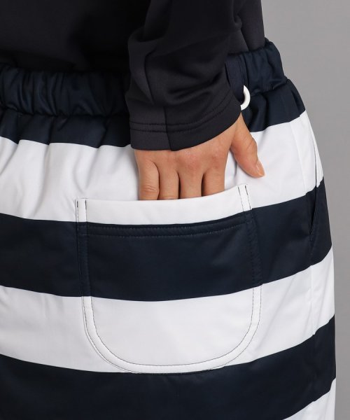 【リバーシブル／撥水／防風】ウェストゴム 中綿スカート 